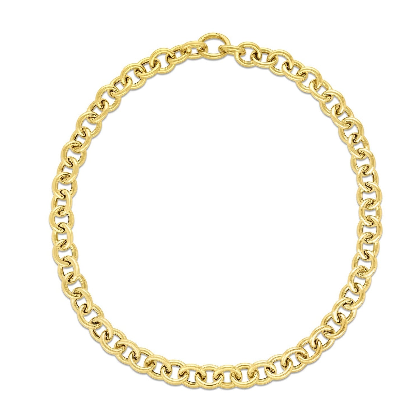 14k Yellow Gold Round Link Chain Necklace Bids.com