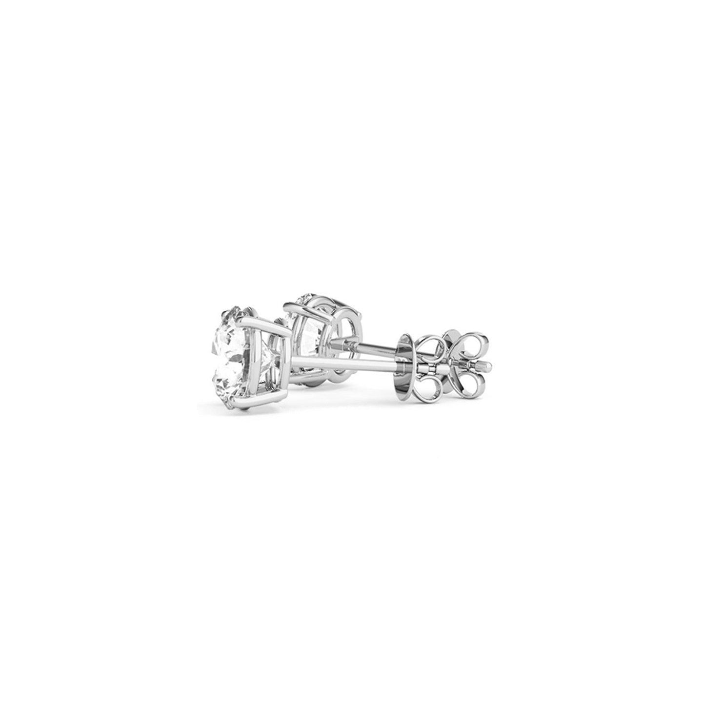 2 cttw Certified IGI Lab Grown Round Diamond Stud Earrings 14k White Gold (G/VS2) Bids.com