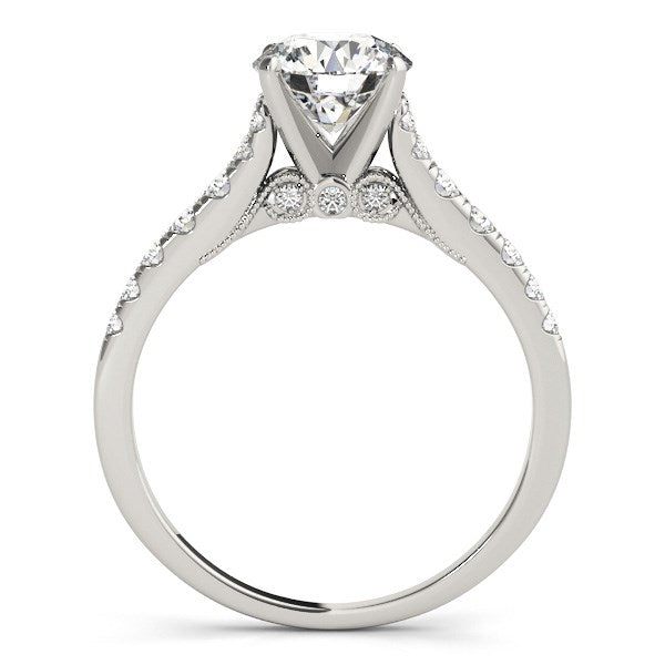 14k White Gold Diamond Engagement Ring With Single Row Band (1 3/4 cttw) Bids.com