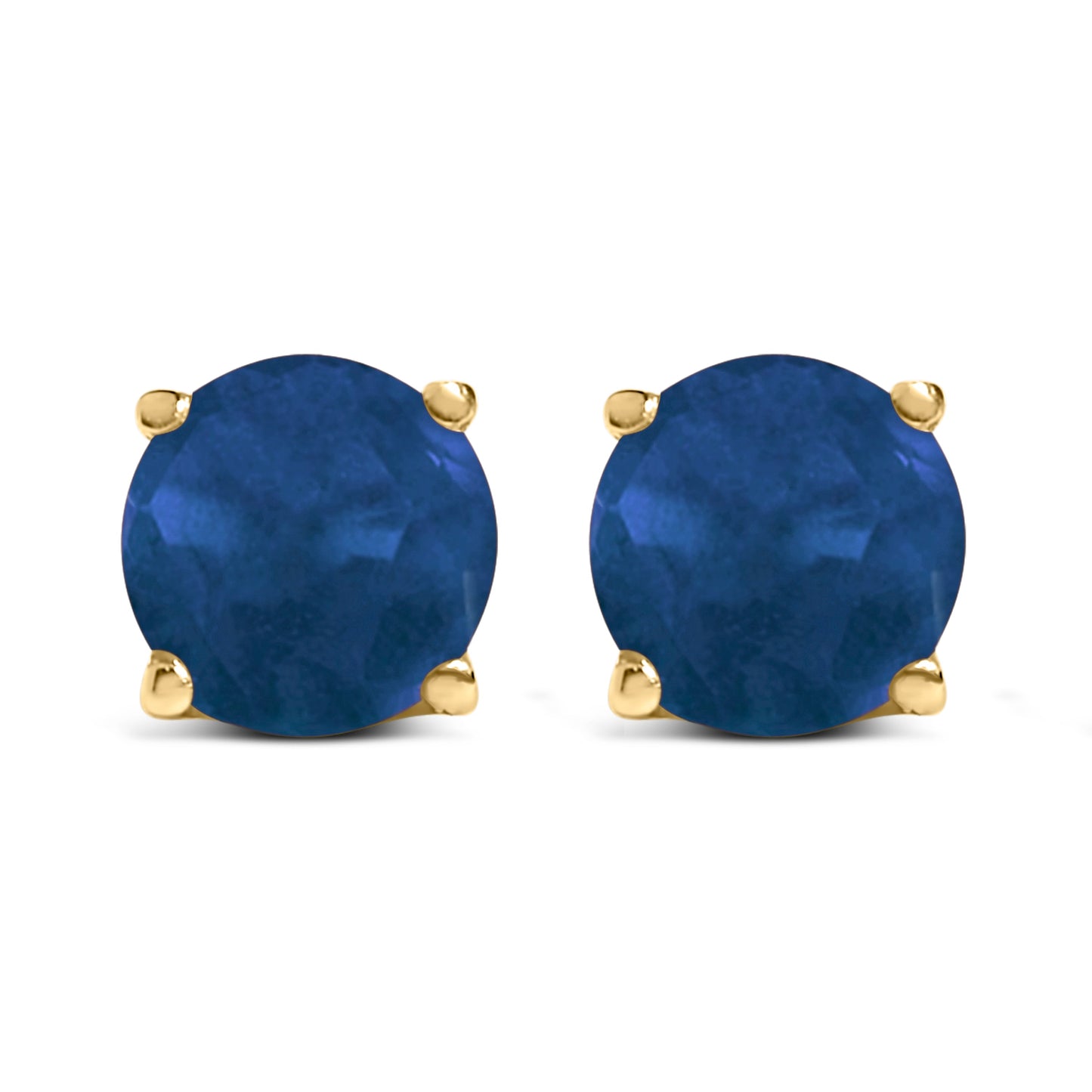 14K White Gold 5X5MM Round Purple Amethyst Solitaire Stud Earrings Bids.com