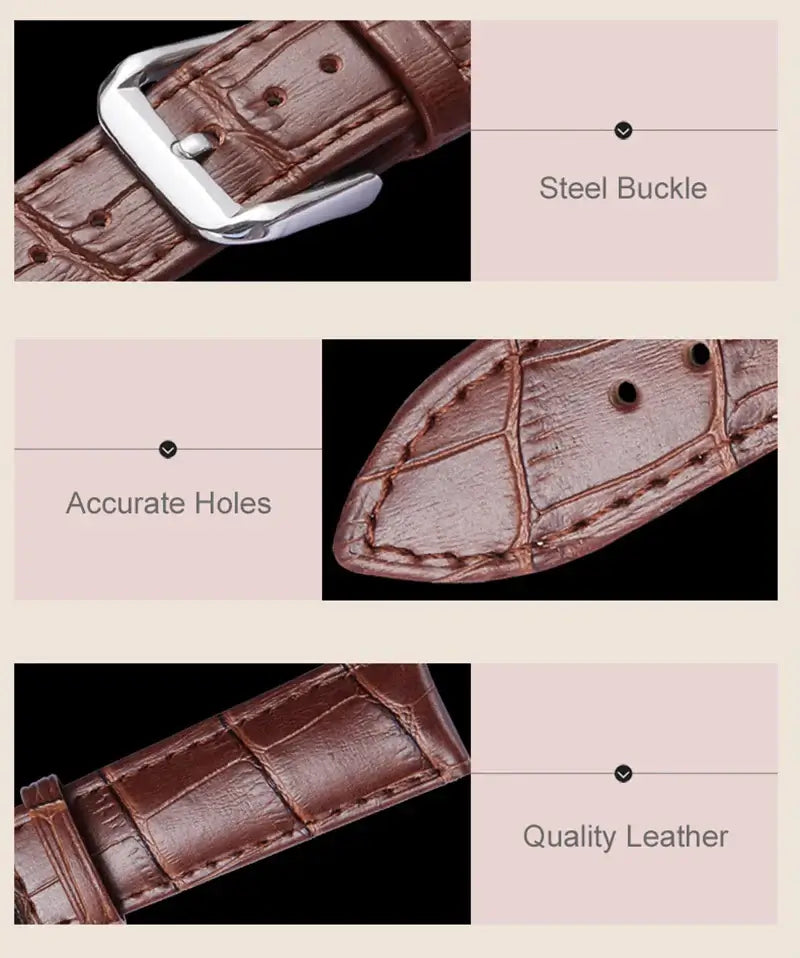 Fitbit Charge 6 5 4 3 Leather Band - Premium Classic Style BandsCo Straps