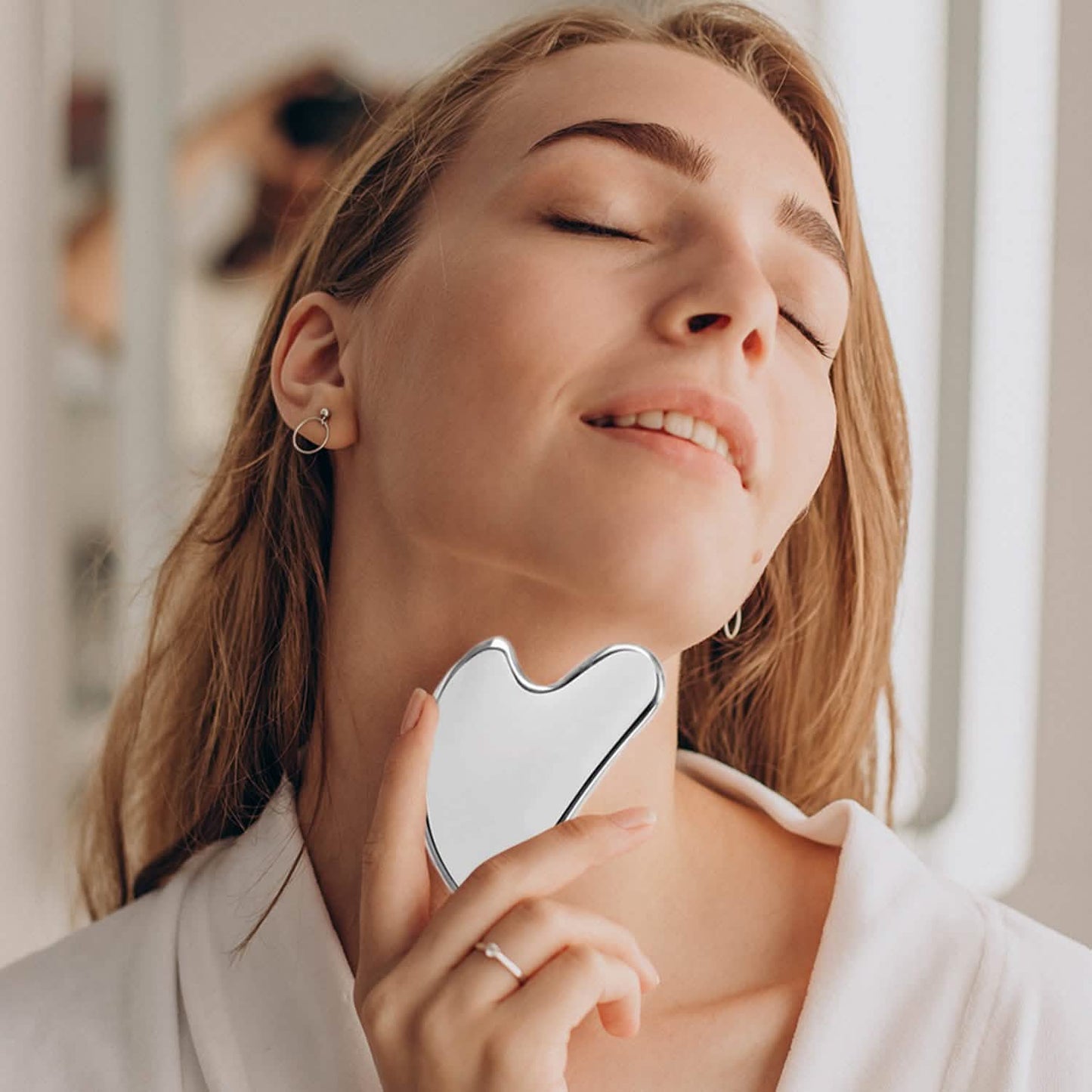 Stainless Steel Gua Sha Massage Scraper Tool For Facial Skin Care DailySale