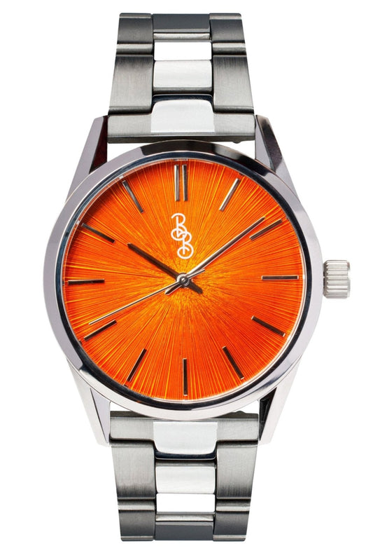 Orange Sunburst Watch The Beyond Boring Watch Company