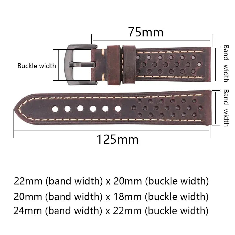 Suunto Leather Band - Breathable, Versatile, Stylish Design BandsCo Straps