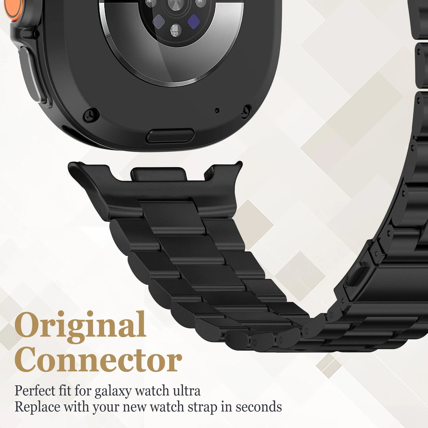Galaxy Watch 8 Stainless Steel Band – Stylish Metal Bracelet Wristwatchstraps.co