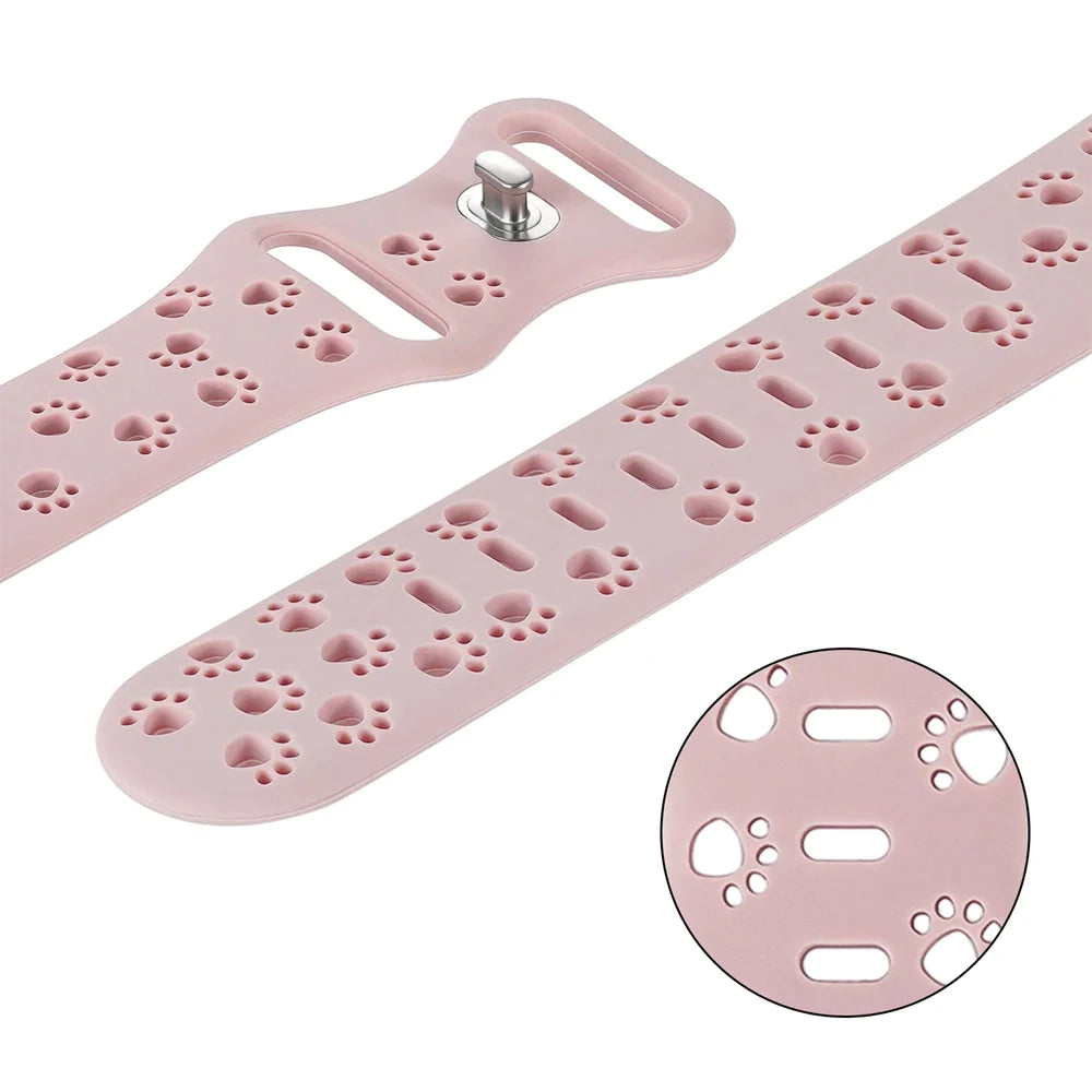 Dog Paw Print Silicone Strap for Apple Watch - Wristwatchstraps.co