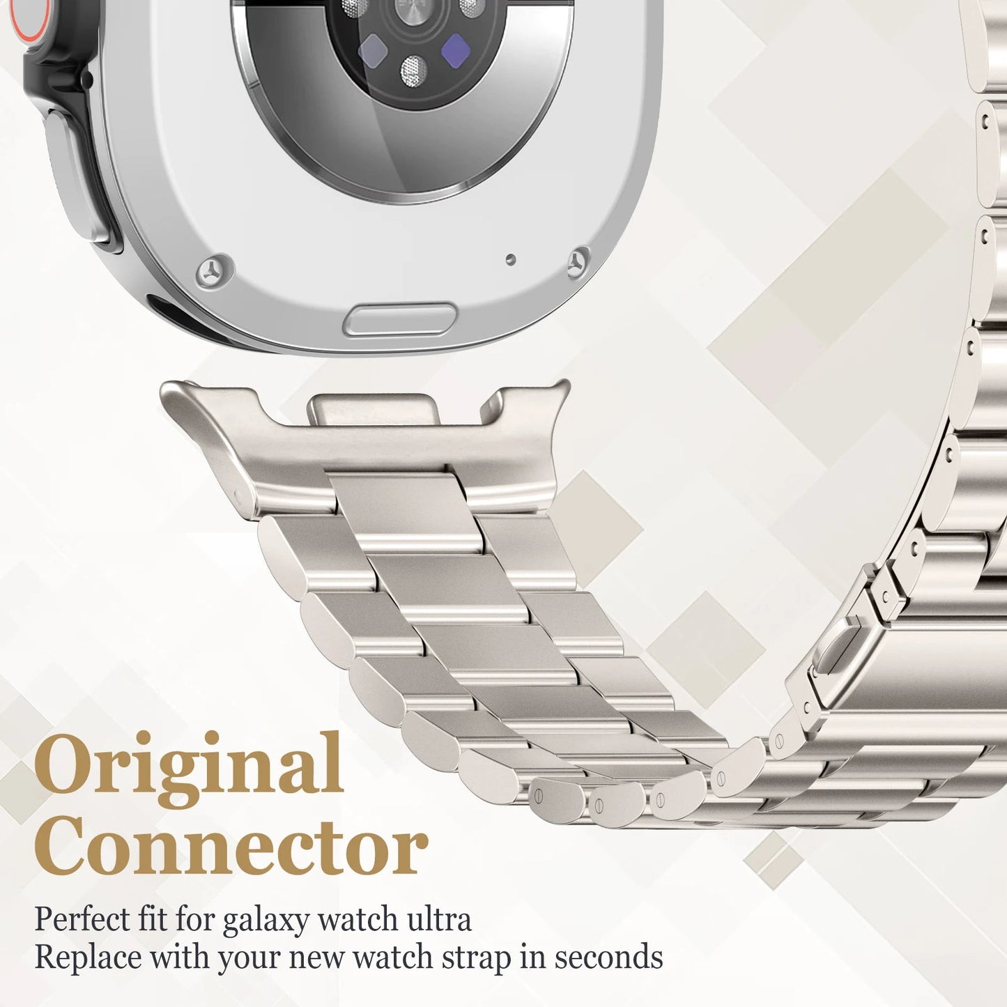 Galaxy Watch 8 Stainless Steel Band – Stylish Metal Bracelet Wristwatchstraps.co