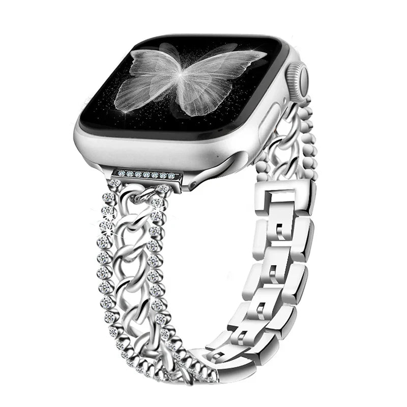 Apple Watch Chain Diamond Band - Rhinestone Loop Strap BandsCo Straps
