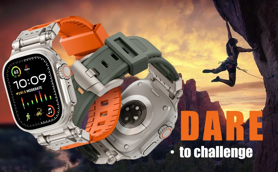 Rugged Sport FKM Rubber Strap for Apple Watch Ultra