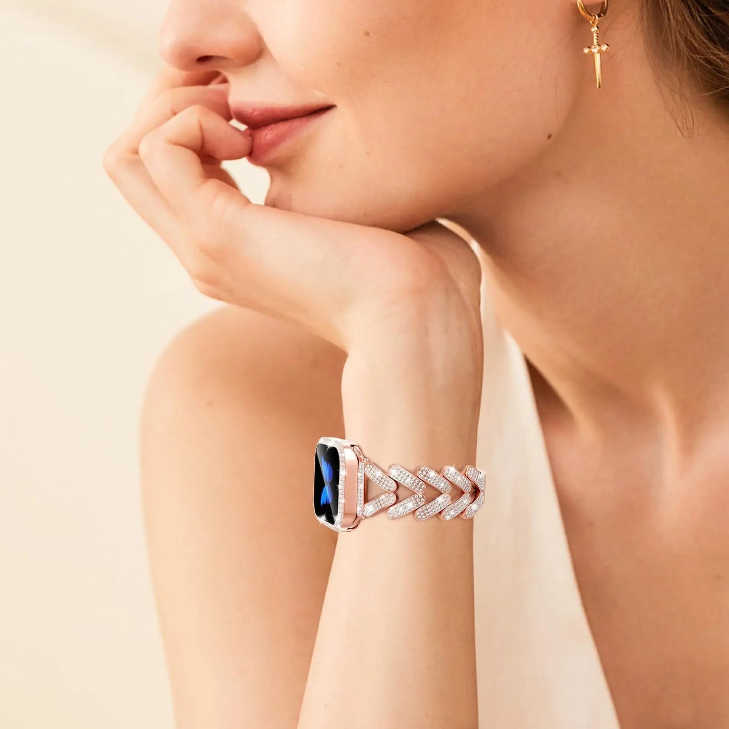 Bling V Band for Apple Watch Strap - Wristwatchstraps.co