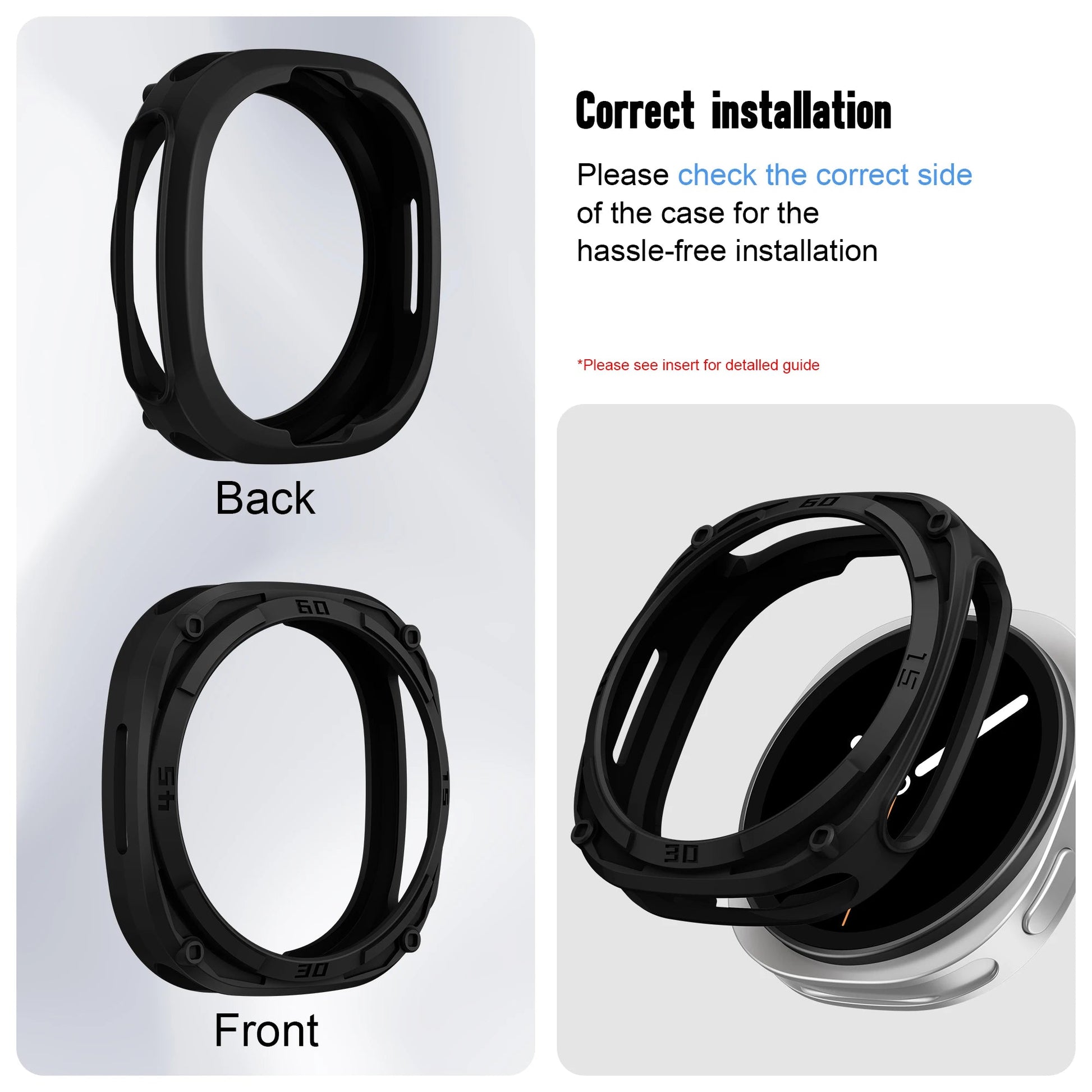 Galaxy Watch 8 Case 44mm/40mm – Protective PC Bumper Shell Wristwatchstraps.co