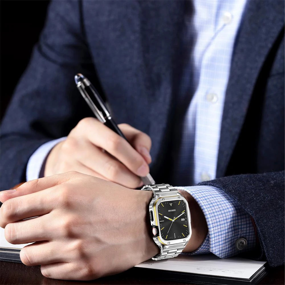Premium Stainless Steel Strap and Case Mod For Apple Watch Ultra - Wristwatchstraps.co