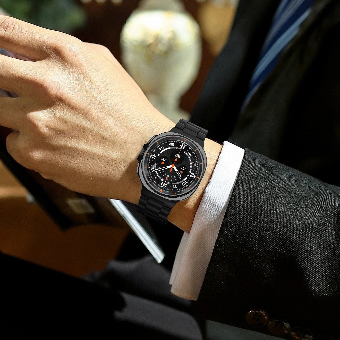 Galaxy Watch 8 Stainless Steel Band – Stylish Metal Bracelet Wristwatchstraps.co