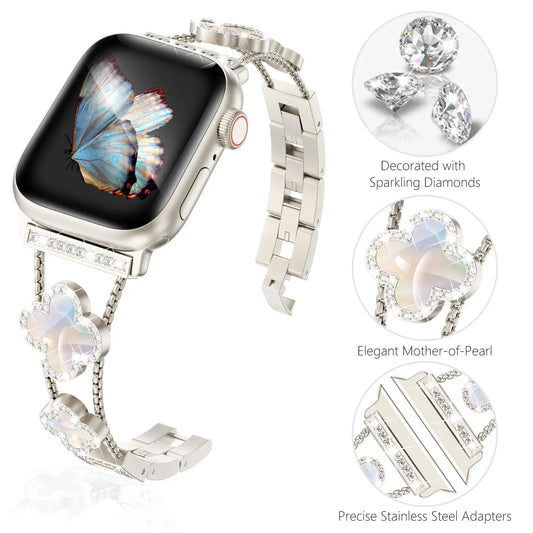 Apple Watch Diamond Metal Band - Elegant Stainless Steel Strap BandsCo Straps