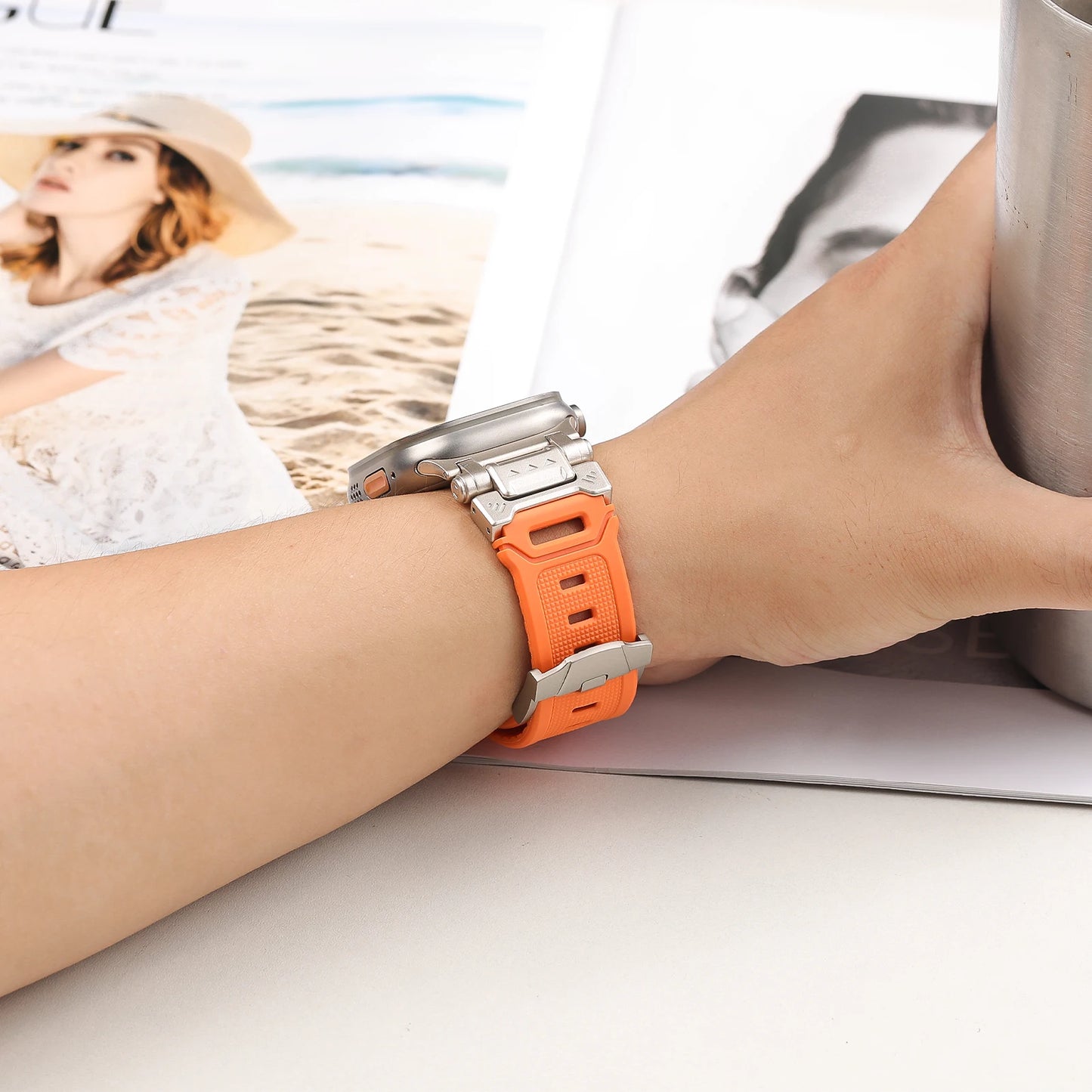 Rugged Sport FKM Rubber Strap for Apple Watch Ultra