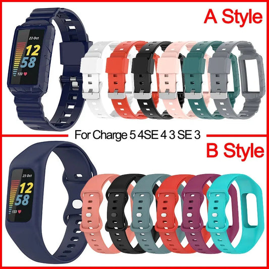 Fitbit Charge 5 6 Silicone Strap - Comfortable, Flexible BandsCo Straps