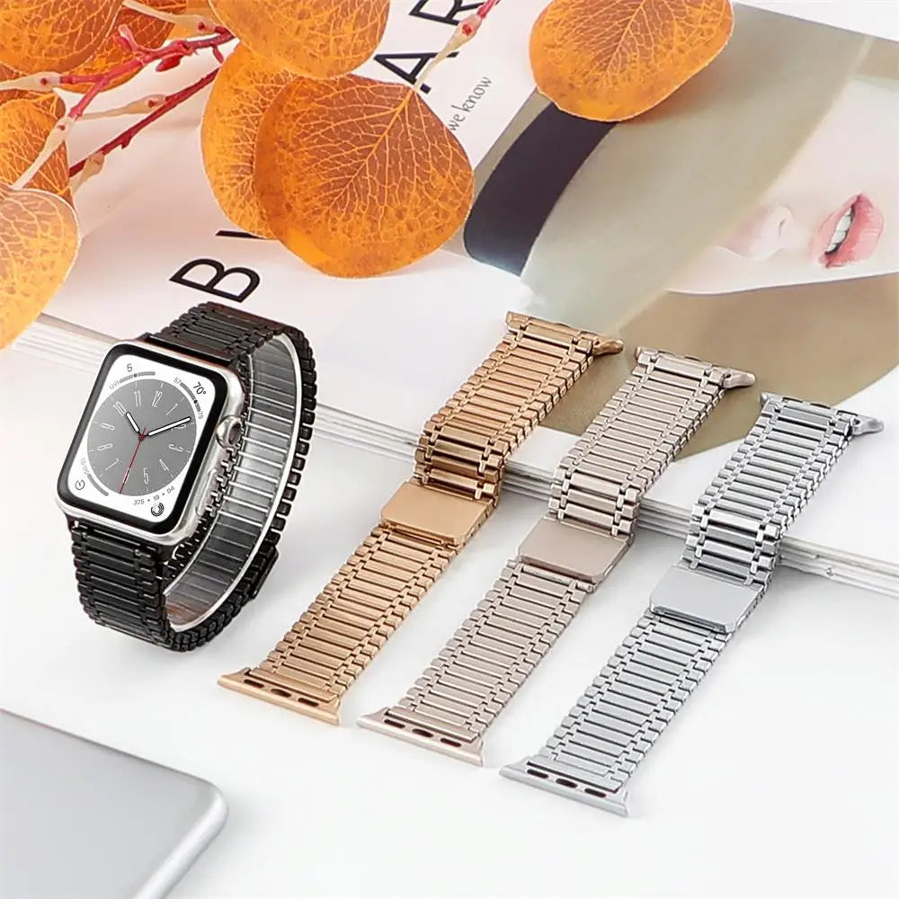 Magnetic Stainless Steel Link Loop Strap For Apple Watch - Wristwatchstraps.co