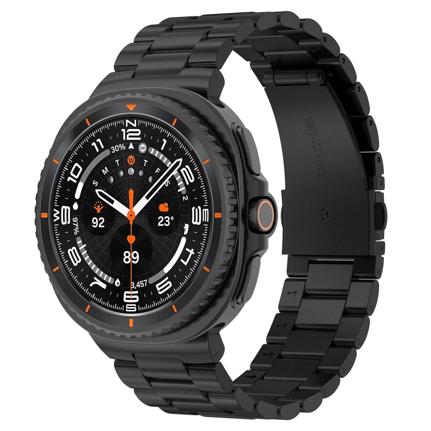 Galaxy Watch 8 Stainless Steel Band – Stylish Metal Bracelet Wristwatchstraps.co
