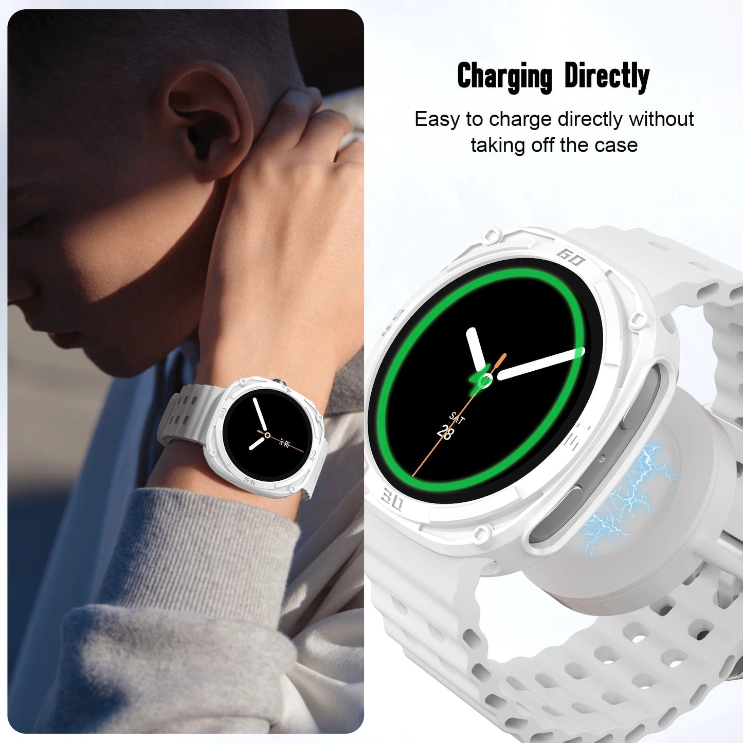 Galaxy Watch 8 Case 44mm/40mm – Protective PC Bumper Shell Wristwatchstraps.co