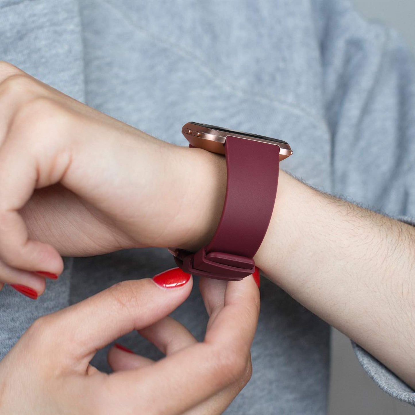 Silicone Strap with Buckle for Fitbit Versa2/Versa/Lite - Wristwatchstraps.co