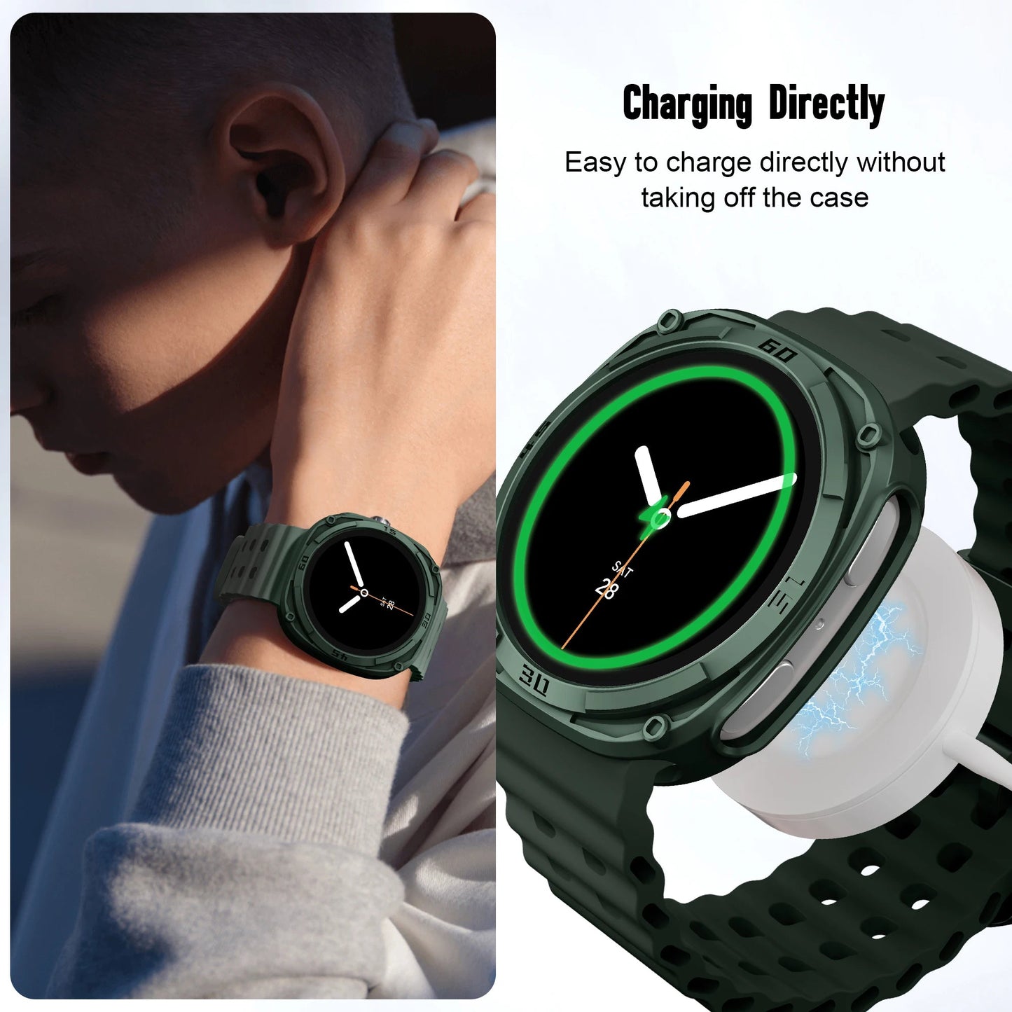 Galaxy Watch 8 Case 44mm/40mm – Protective PC Bumper Shell Wristwatchstraps.co