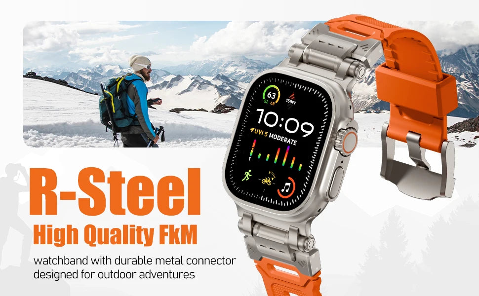 Rugged Sport FKM Rubber Strap for Apple Watch Ultra