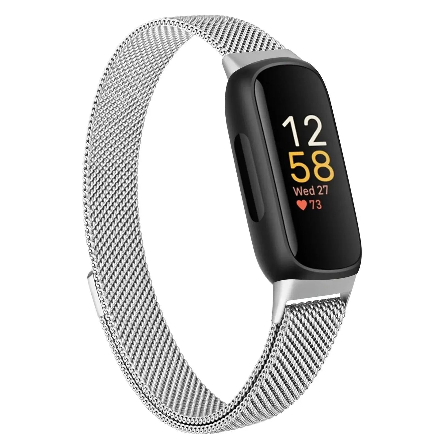 Fitbit Inspire 3 Metal Magnetic Loop Band – Stainless Steel Mesh Strap BandsCo Straps