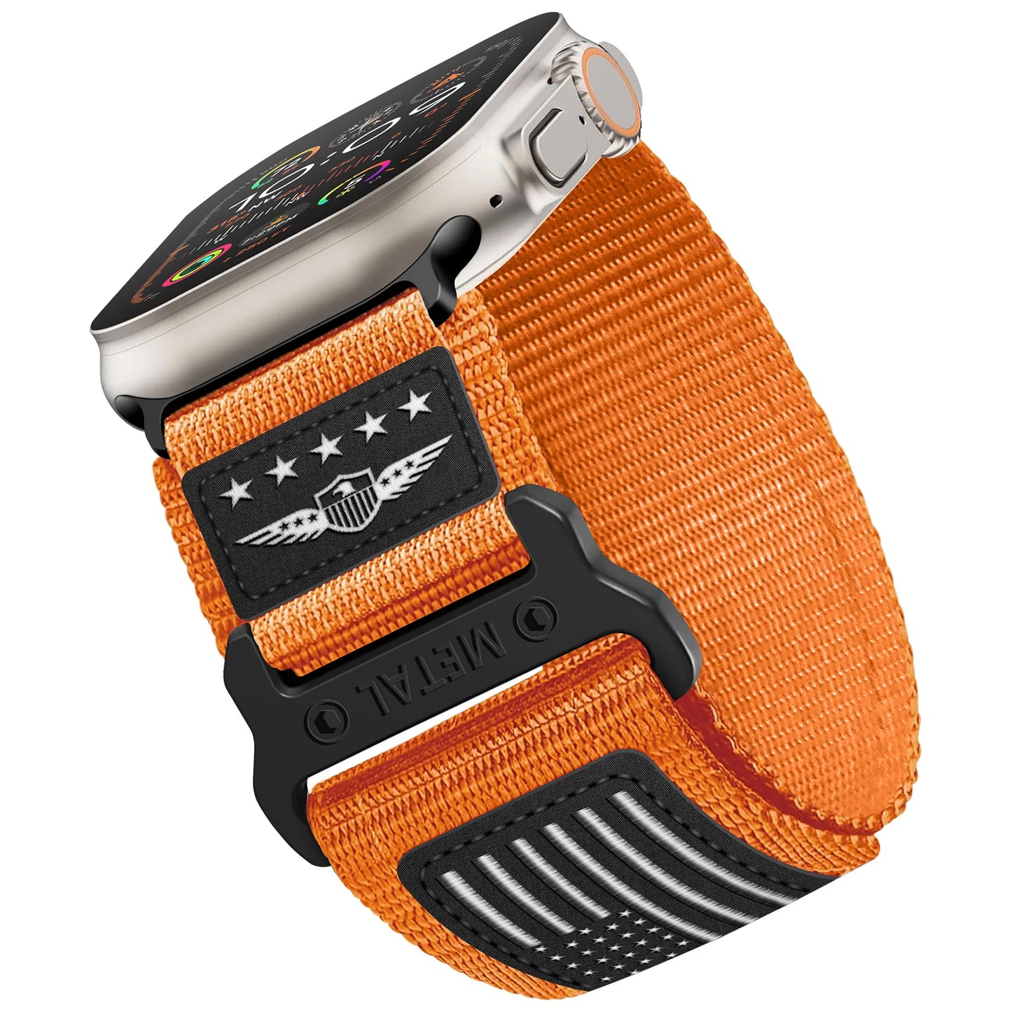 Police Military Fireman Velcro USA FLAG Strap for Apple Watch - Wristwatchstraps.co