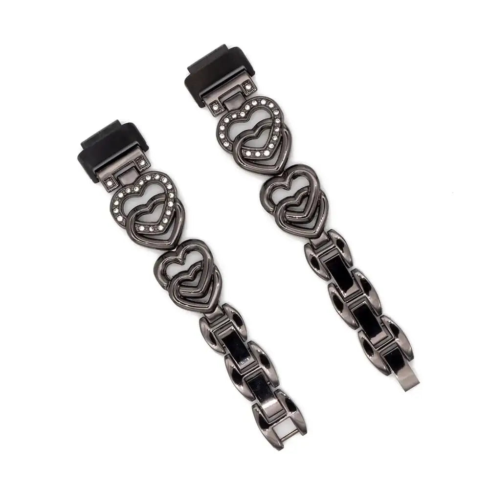 Fitbit Inspire 3 Steel Heart Design Band – Elegant Stainless Steel Strap BandsCo Straps