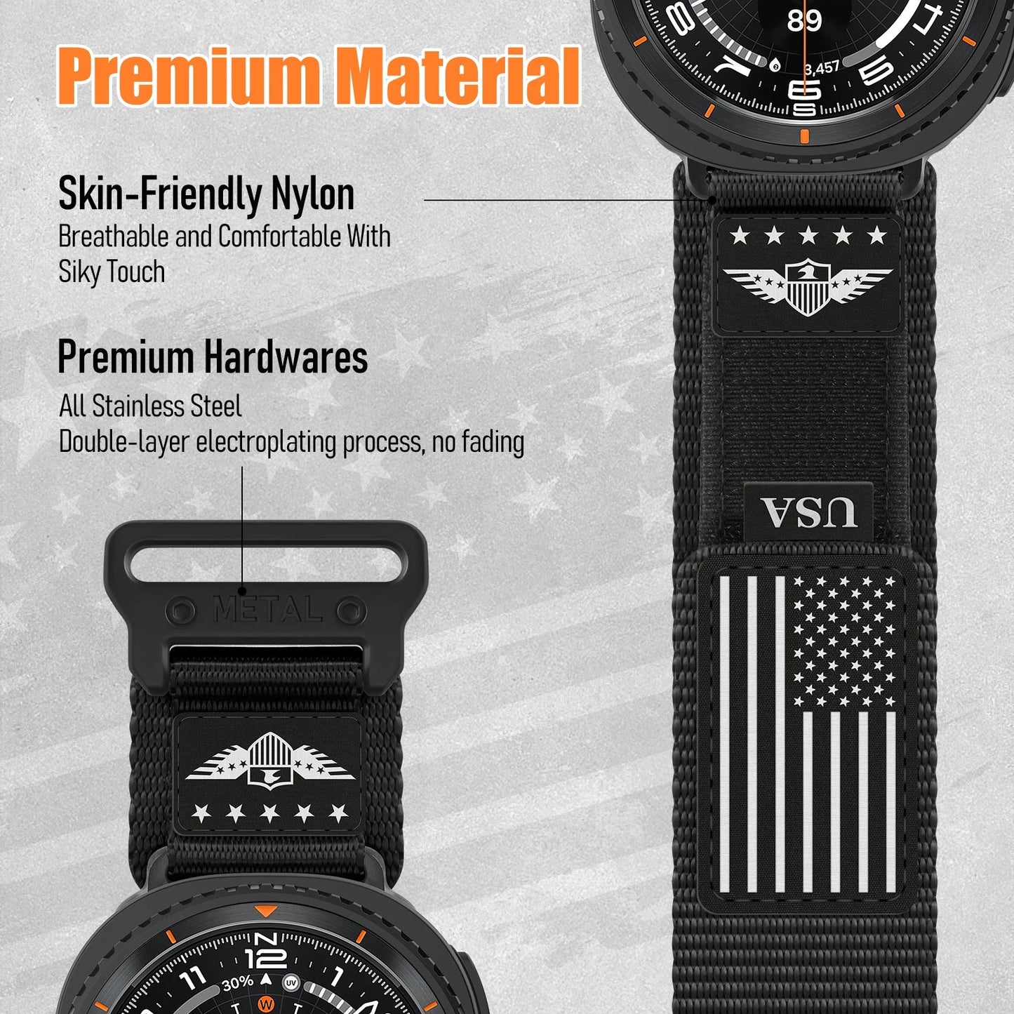 Galaxy Watch 8 USA Trail Loop Band – Breathable, Durable & Adjustable Wristwatchstraps.co