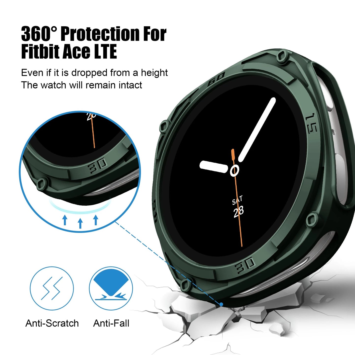 Galaxy Watch 8 Case 44mm/40mm – Protective PC Bumper Shell Wristwatchstraps.co
