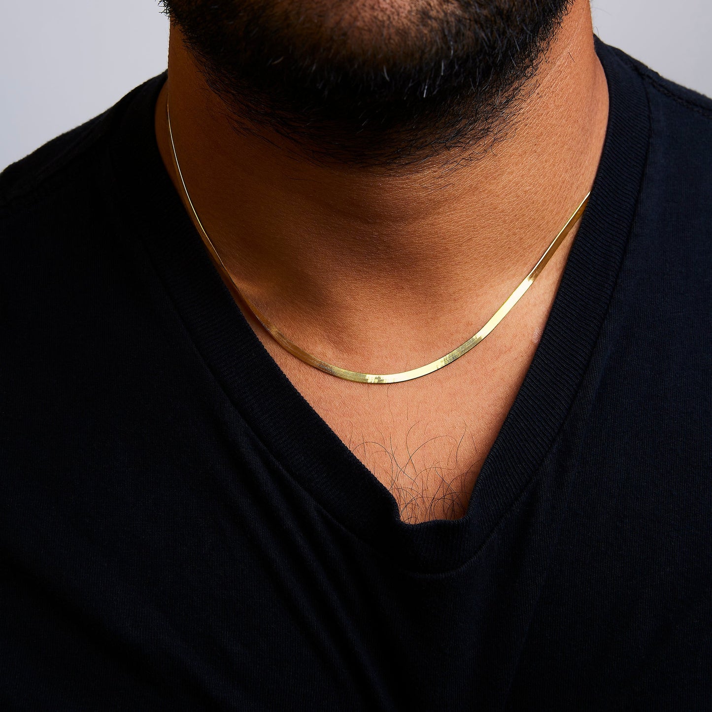 Unisex Solid 14K Yellow Gold 2.8mm Imperial Herringbone Chain Necklace - 18" Inches Bids.com