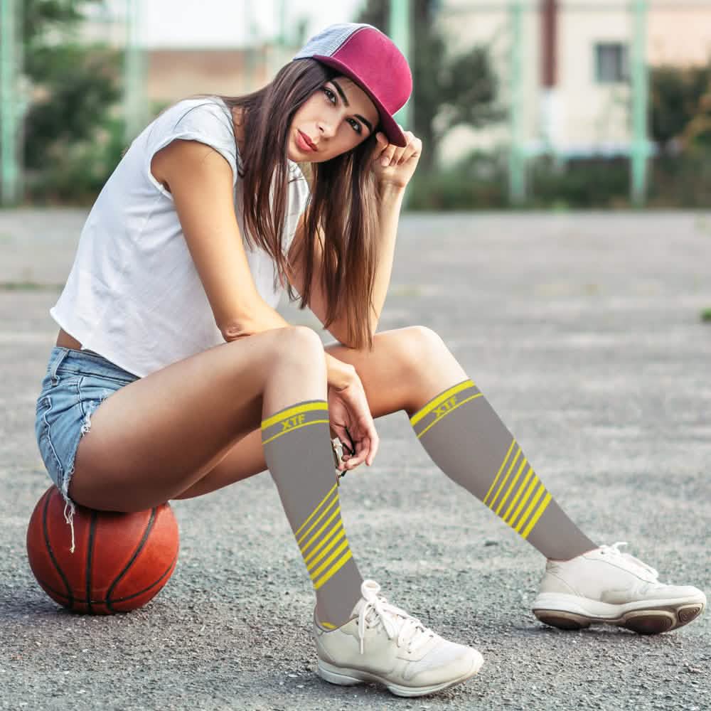 6-Pairs: Women's Pain Relief And Recovery Knee High Compression Socks DailySale