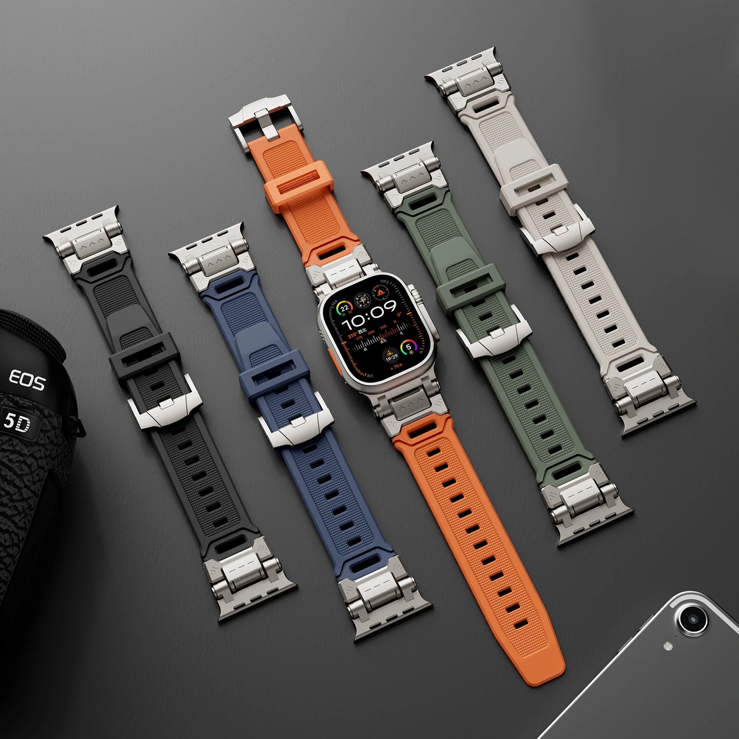 Rugged Sport FKM Rubber Strap for Apple Watch Ultra