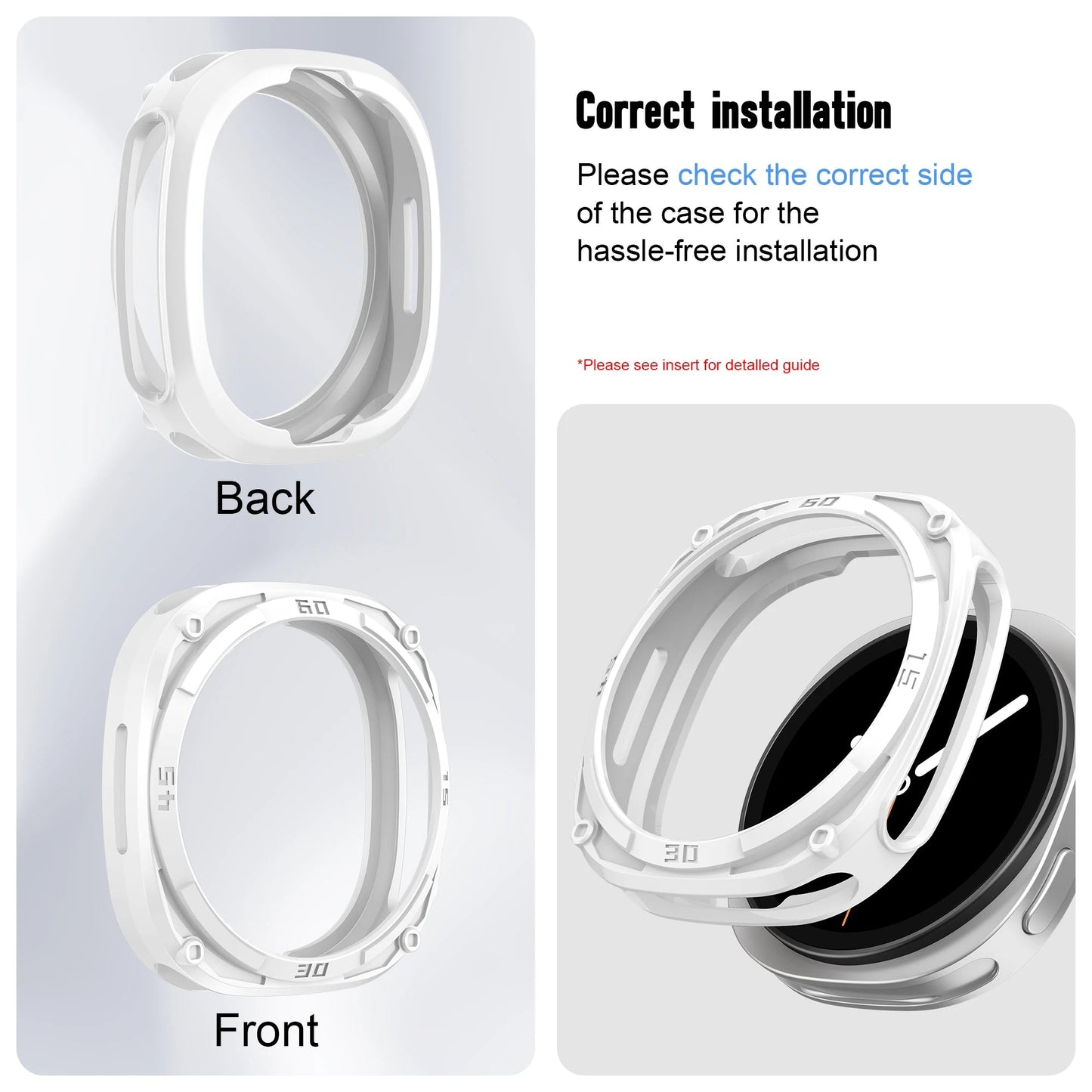 Galaxy Watch 8 Case 44mm/40mm – Protective PC Bumper Shell Wristwatchstraps.co