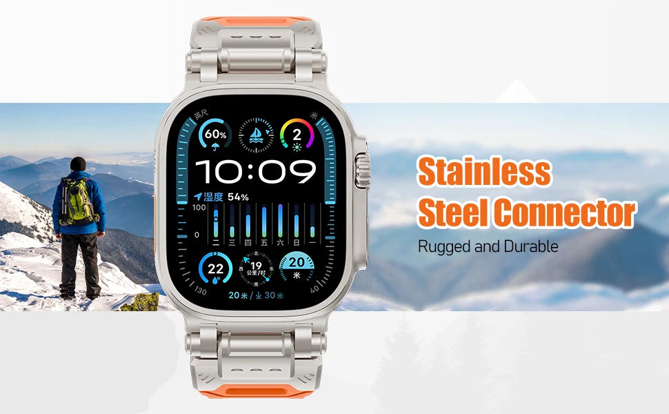 Rugged Sport FKM Rubber Strap for Apple Watch Ultra