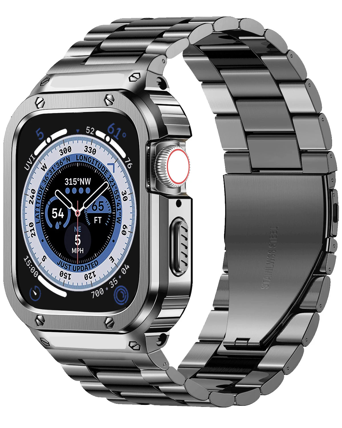 Premium Stainless Steel Strap and Case Mod For Apple Watch Ultra - Wristwatchstraps.co