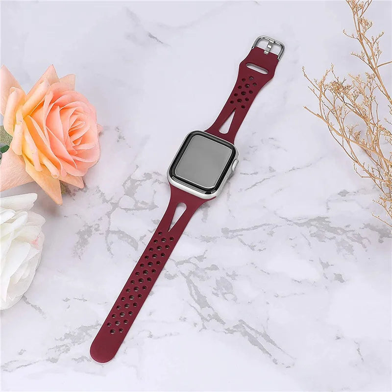 Slim Sport Gym Strap with Buckle for Apple Watch - Wristwatchstraps.co