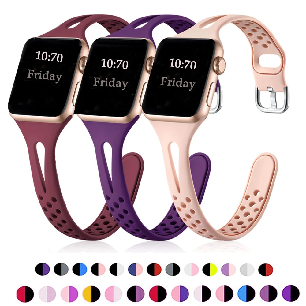 Slim Sport Gym Strap with Buckle for Apple Watch - Wristwatchstraps.co