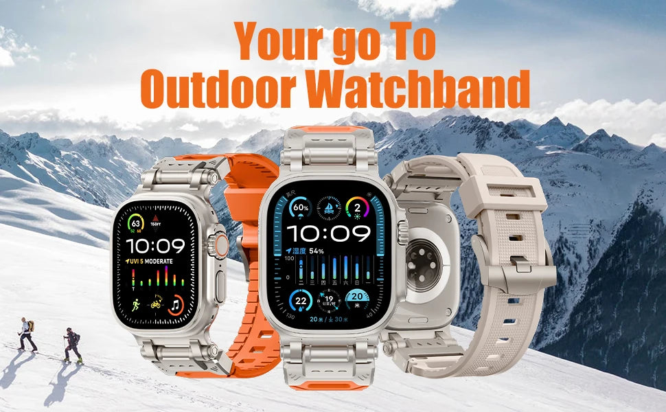Rugged Sport FKM Rubber Strap for Apple Watch Ultra
