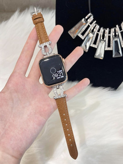 Horseshoe Bling Leather Design for Apple Watch - Wristwatchstraps.co