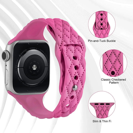 Apple Watch Silicone Strap - Slim Engraved Comfort Fit BandsCo Straps