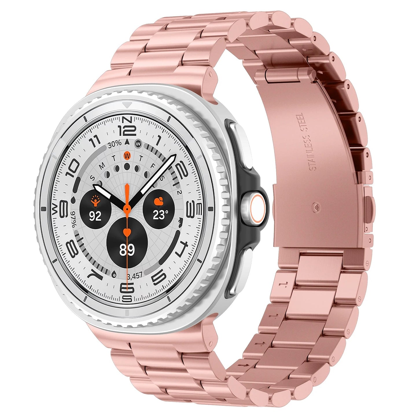 Galaxy Watch 8 Stainless Steel Band – Stylish Metal Bracelet Wristwatchstraps.co