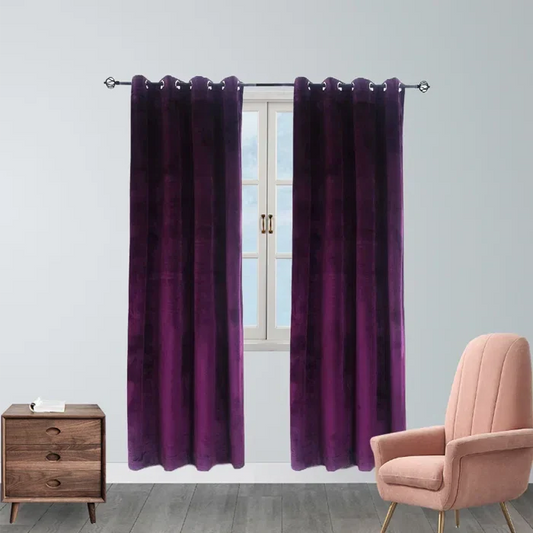 Set of 2: Super Soft Luxury Velvet Blackout Grommet Drapes Velvet Curtain Pair (Open Box) DailySale