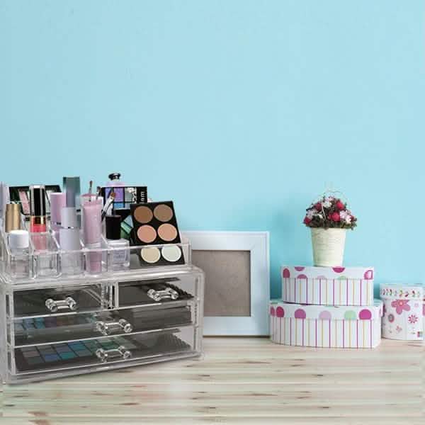 2-Pack: Acrylic Makeup Organizer Cosmetic Jewelry Display Box DailySale