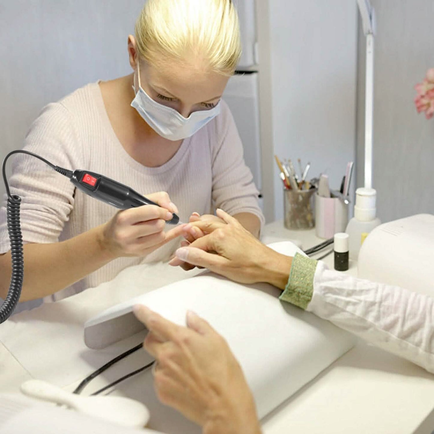 Acrylic Nail Drill Machine 20000RPM with 6 Bits Cuticle Grinder Kit DailySale