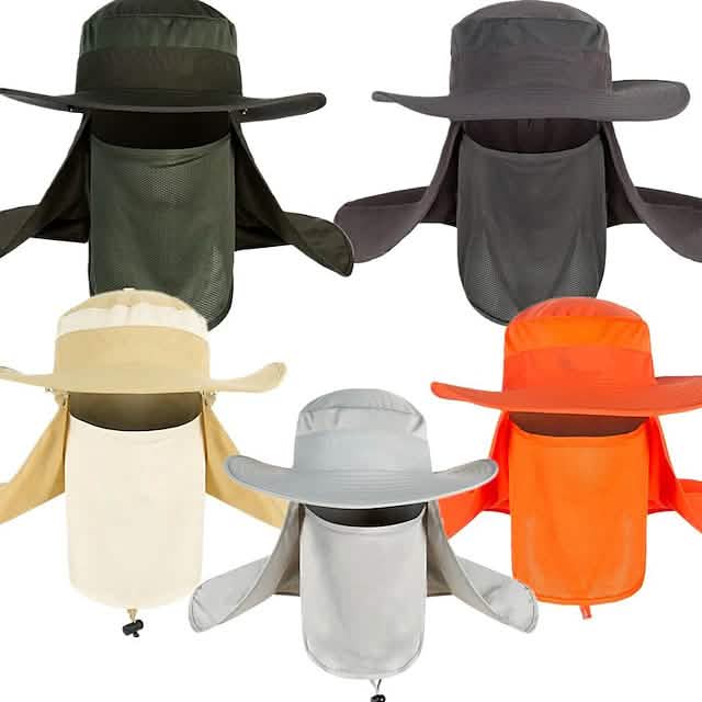 Adult Wide Brim Sun Hat with Neck Face Flap Cover DailySale