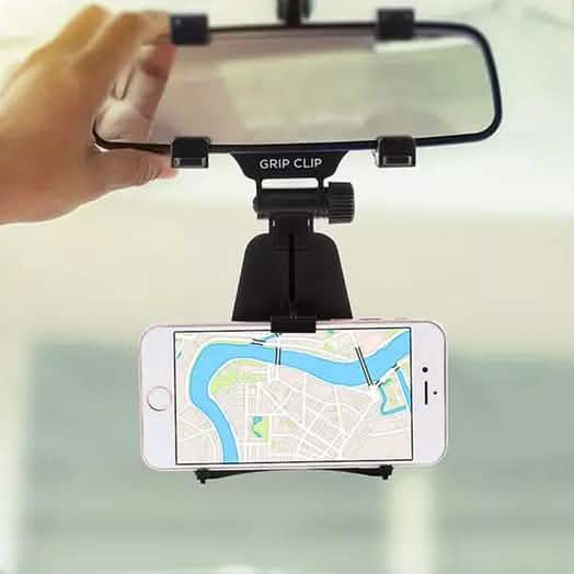 Aduro Grip-Clip Universal Rearview Mirror Phone Mount DailySale