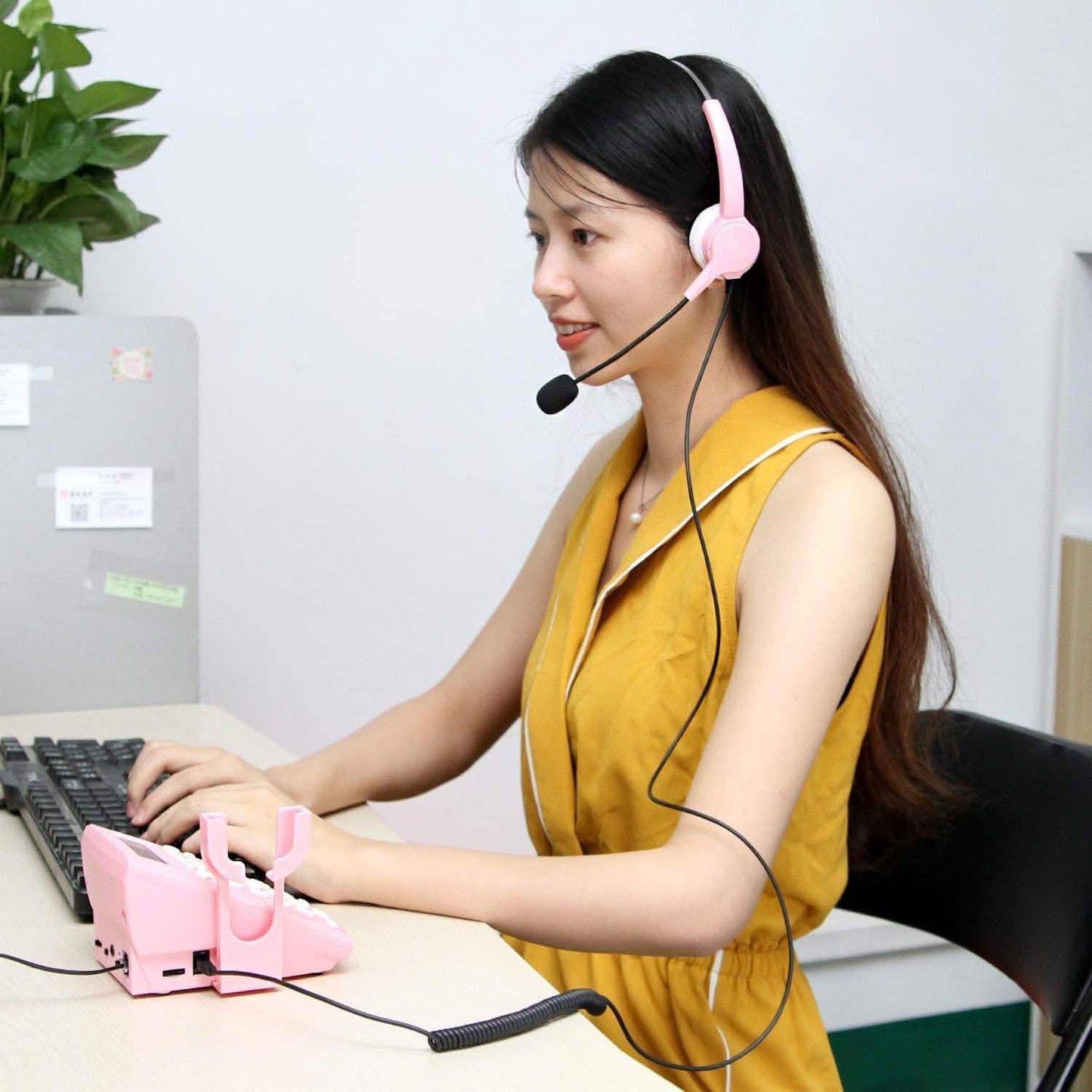 AGPtek Call Center Dialpad Corded Headset Telephone DailySale