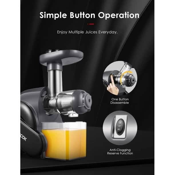 AICOK Juicer Masticating Juice Extractor with Reverse Function DailySale